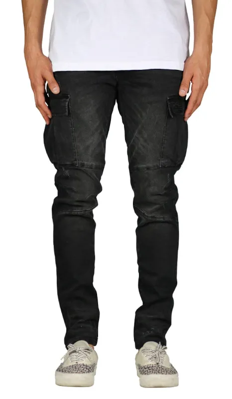 Black Cargo Jeans sold by Hyper Denim