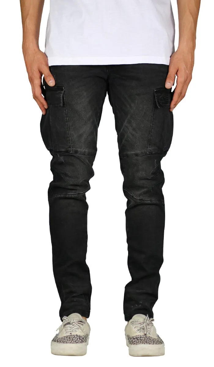 Black Cargo Jeans sold by Hyper Denim