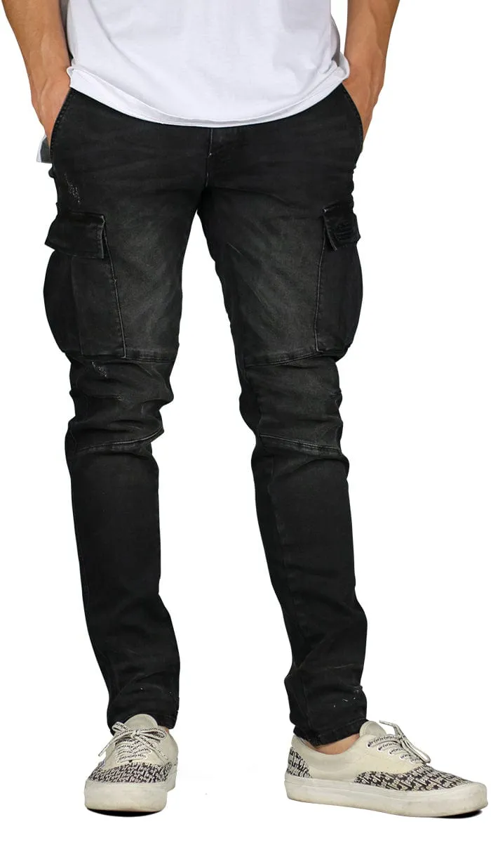 Black Cargo Jeans sold by Hyper Denim product image thumbnail 5