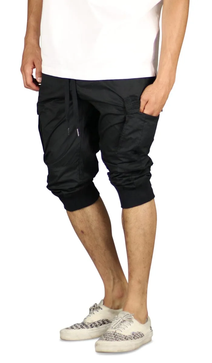 Black Cargo Jogger Shorts sold by Hyper Denim product image thumbnail 5
