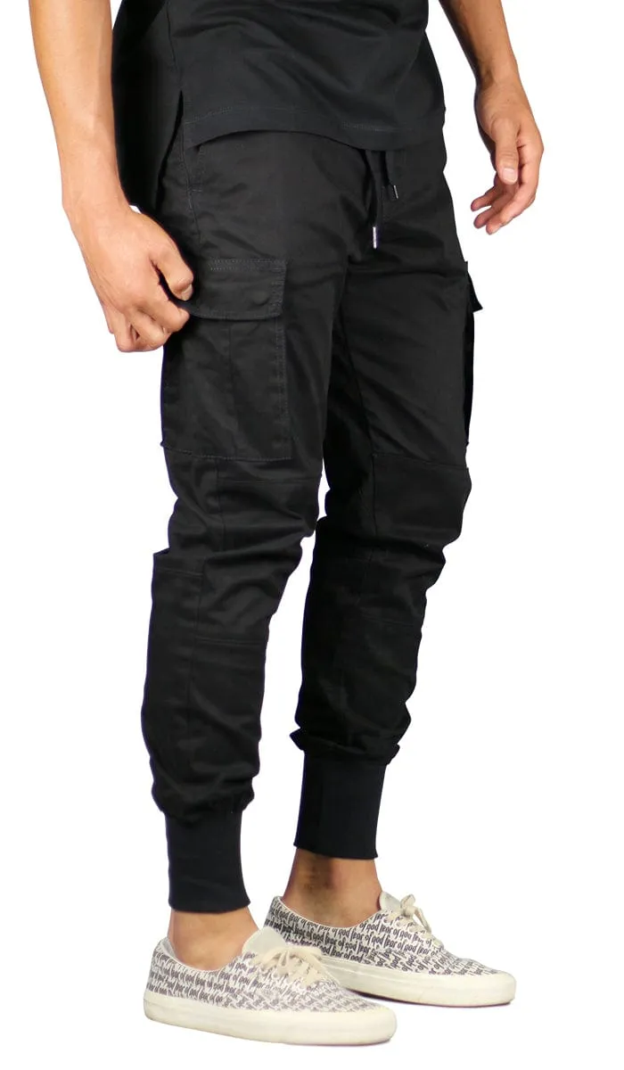 Black Cargo Joggers sold by Hyper Denim product image thumbnail 3