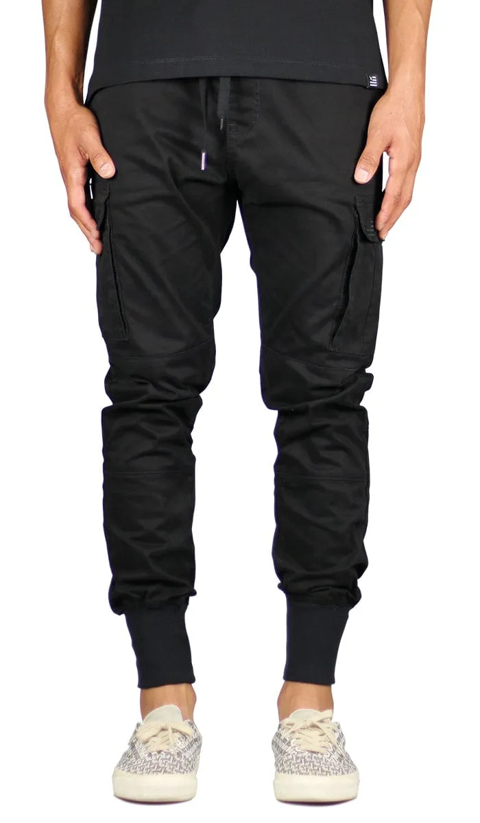 Black Cargo Joggers sold by Hyper Denim