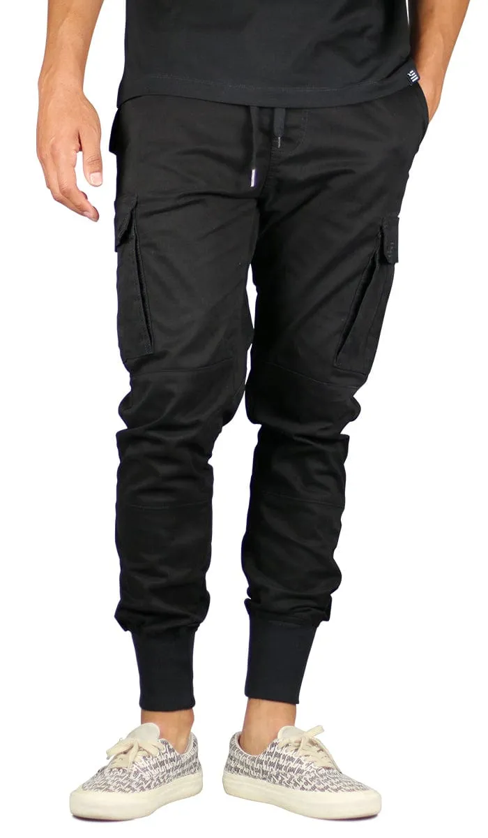 Black Cargo Joggers sold by Hyper Denim product image thumbnail 2