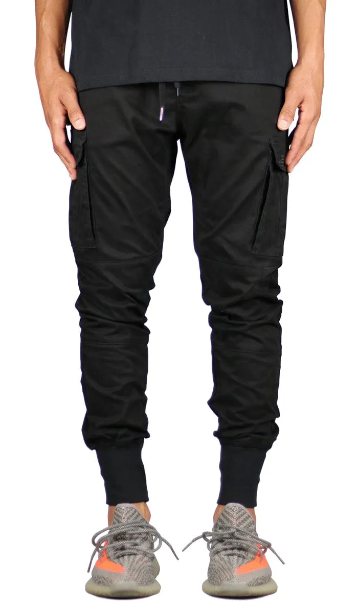 Black Cargo Joggers sold by Hyper Denim product image thumbnail 5