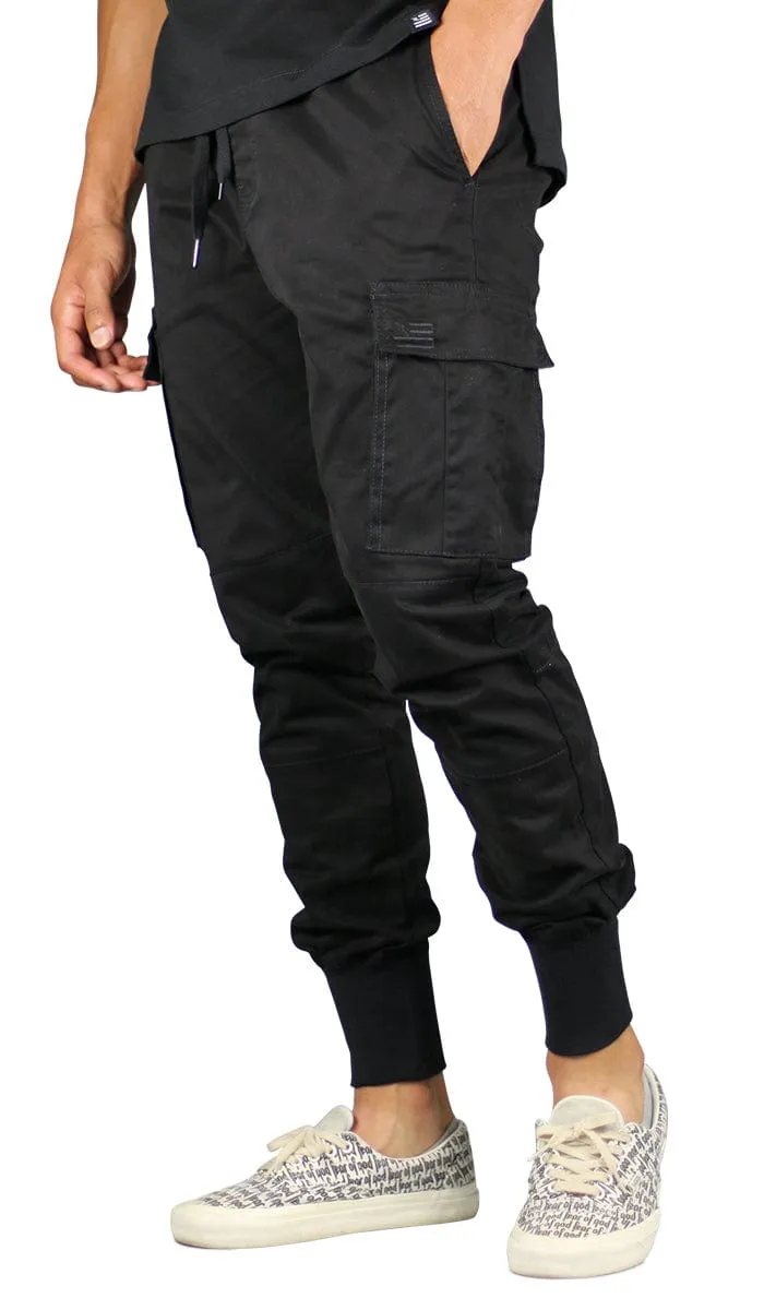 Black Cargo Joggers sold by Hyper Denim product image thumbnail 4