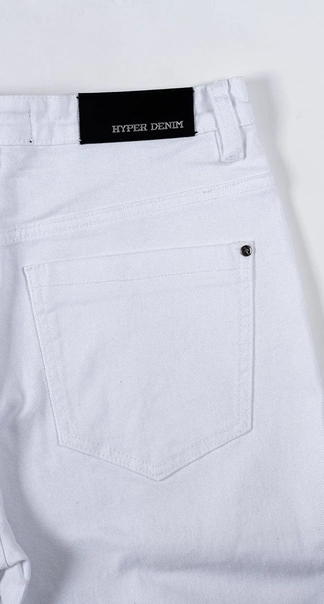 White Flare Pants sold by Hyper Denim product image thumbnail 4