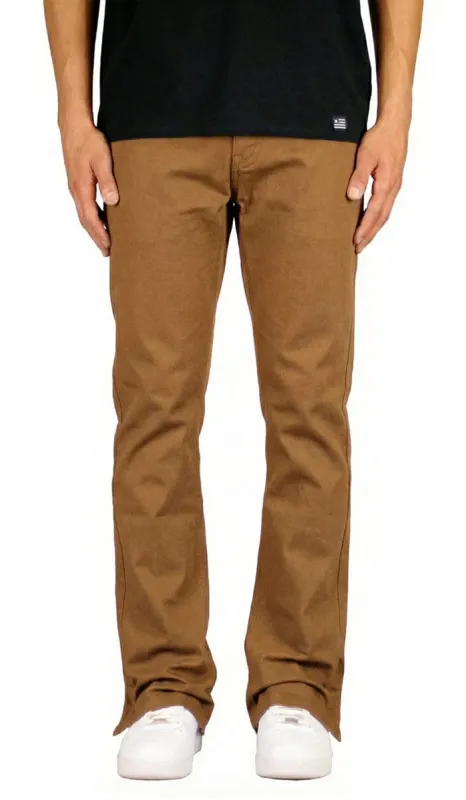 Tobacco Brown Flare Pants made by Hyper Denim