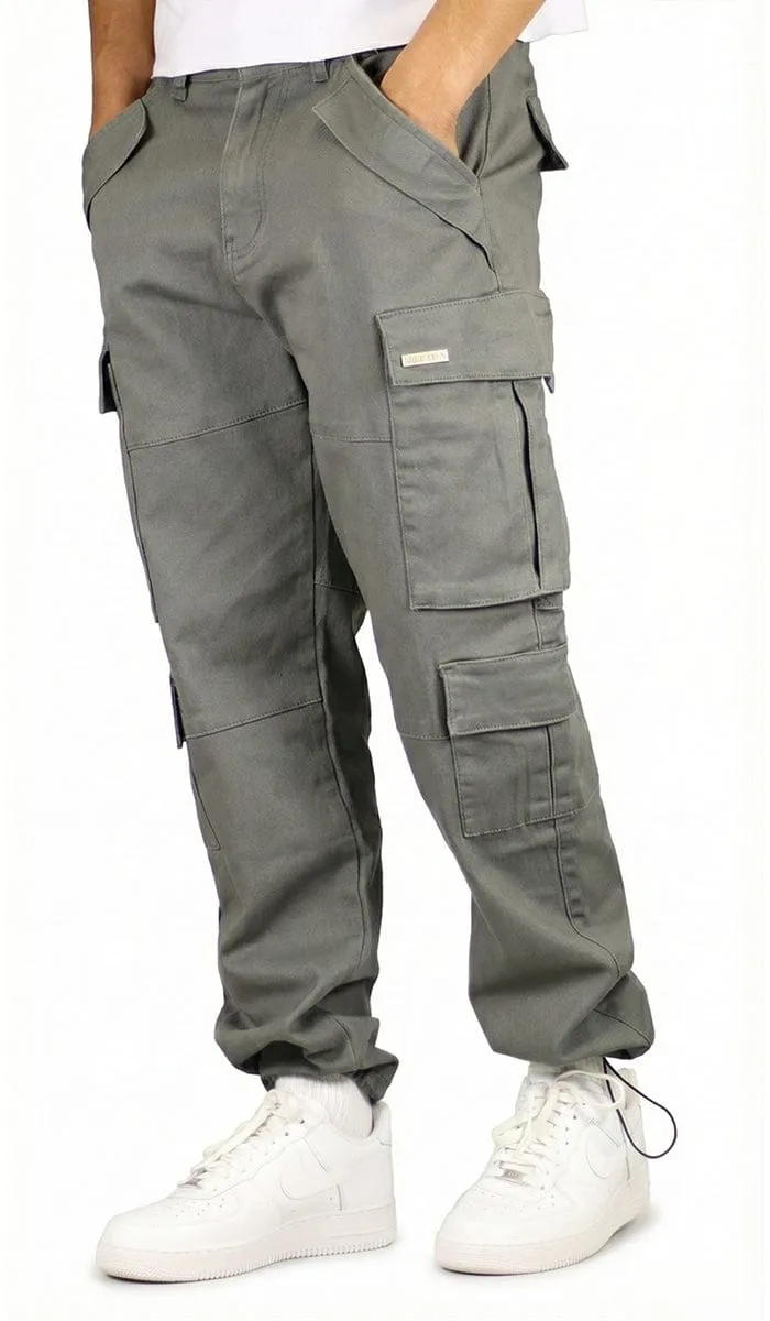 Dark Gray Loose Fit Cargo Pants sold by Hyper Denim product image thumbnail 2