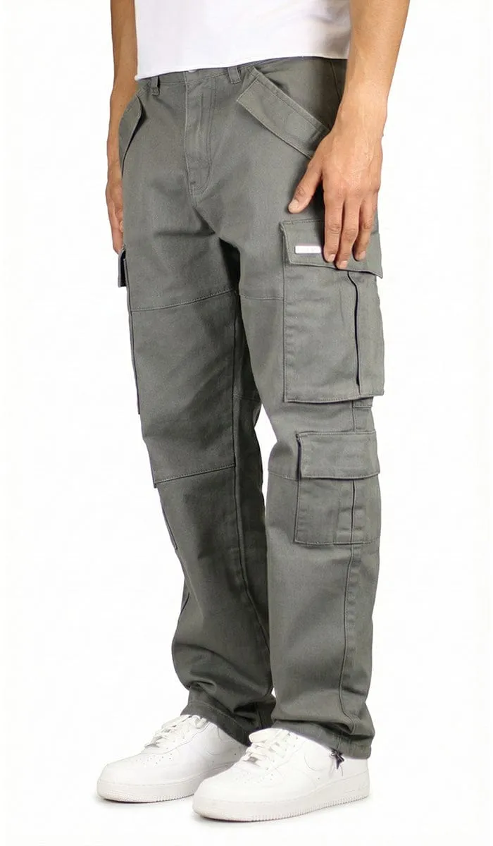Dark Gray Loose Fit Cargo Pants sold by Hyper Denim product image thumbnail 3