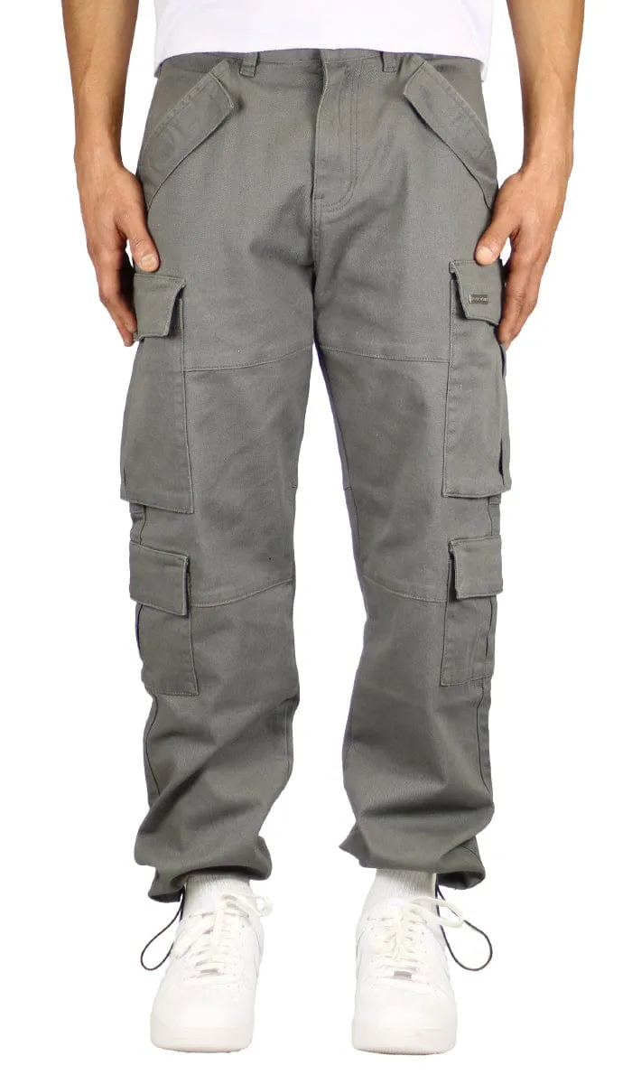 Dark Gray Loose Fit Cargo Pants sold by Hyper Denim