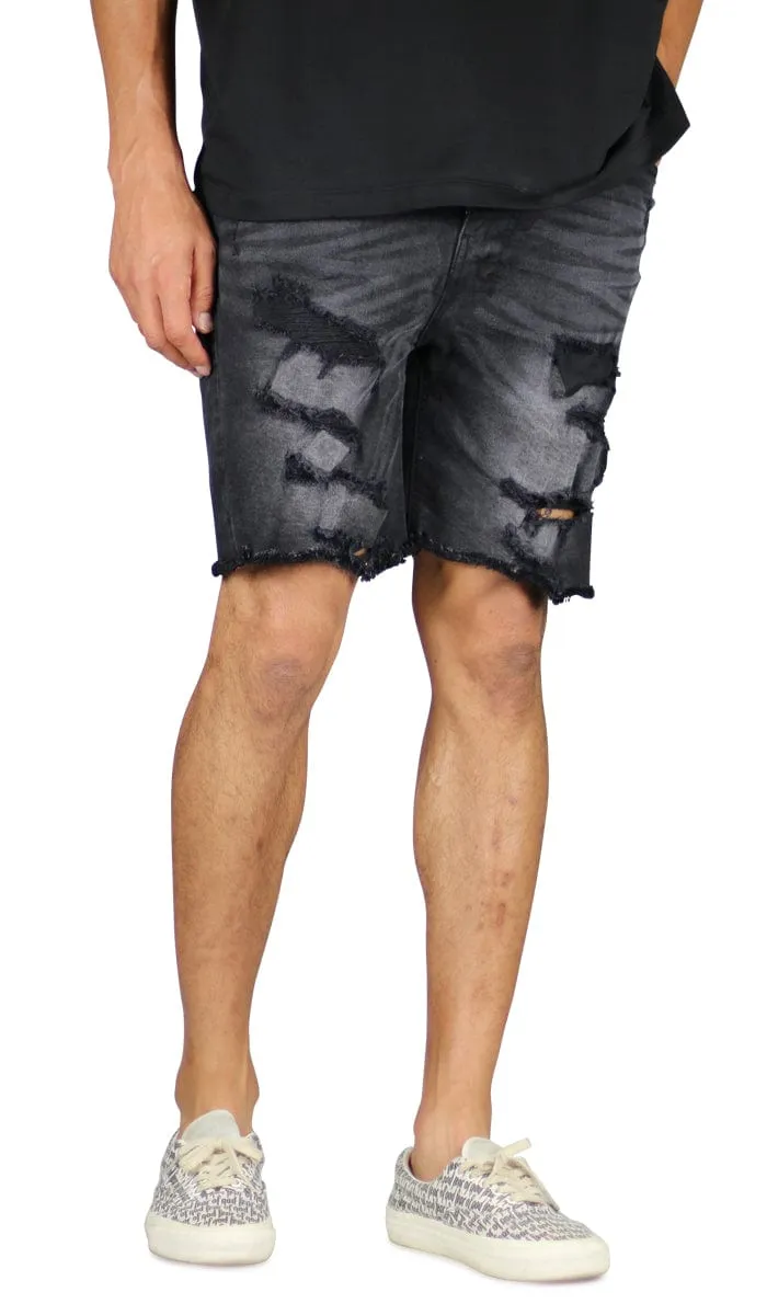 Black Thrasher Denim Shorts sold by Hyper Denim product image thumbnail 5