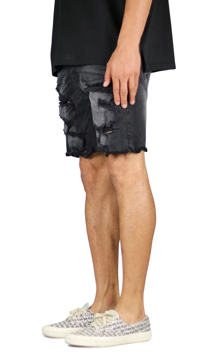 Black Thrasher Denim Shorts sold by Hyper Denim product image thumbnail 2