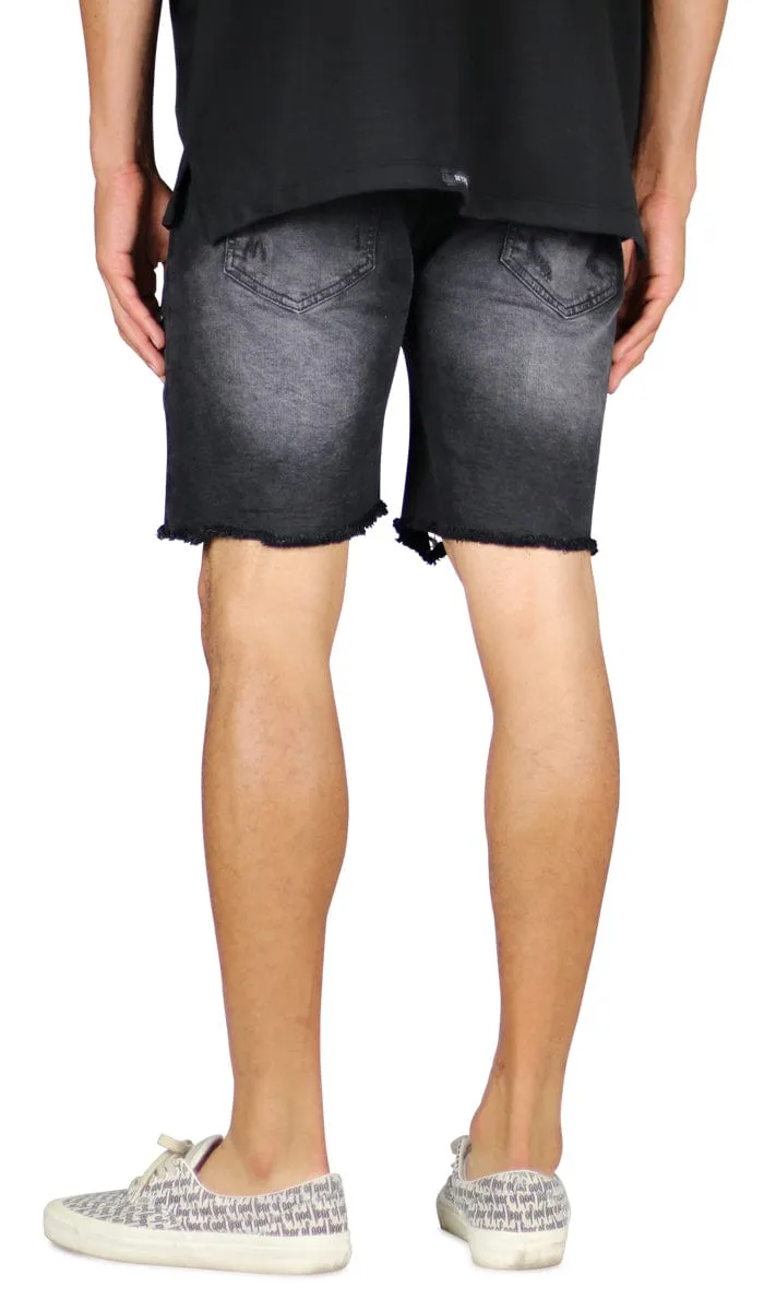Black Thrasher Denim Shorts sold by Hyper Denim product image thumbnail 4