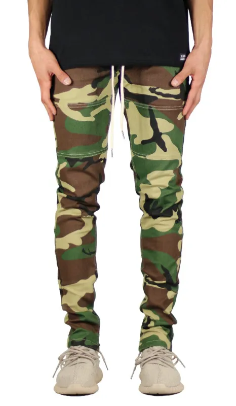 Woodland Camo Zipper Pants sold by Hyper Denim