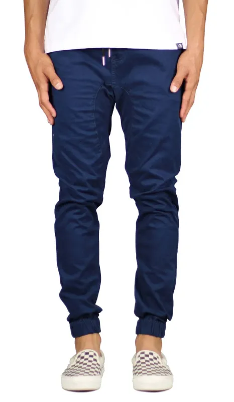 DK.Navy Drop Crotch Joggers sold by Hyper Denim