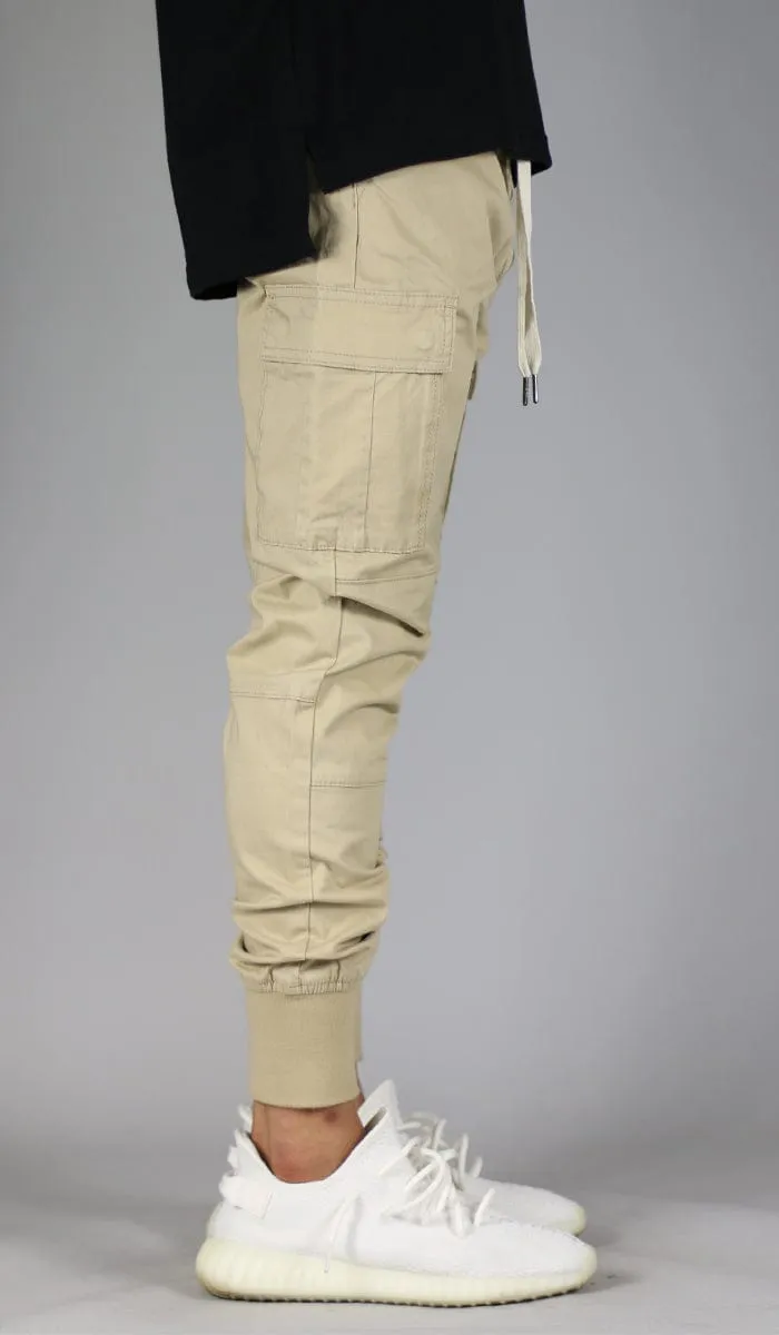 Khaki Cargo Joggers sold by Hyper Denim product image thumbnail 4