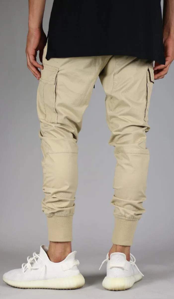 Khaki Cargo Joggers sold by Hyper Denim product image thumbnail 5