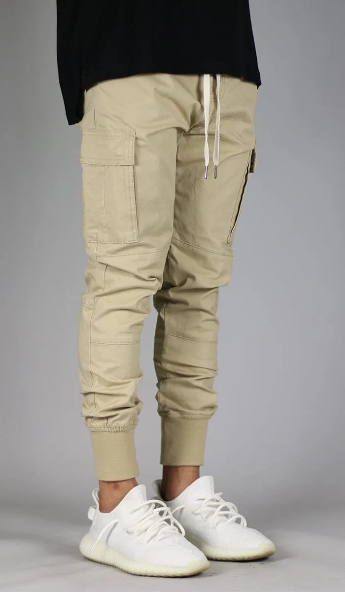 Khaki Cargo Joggers sold by Hyper Denim product image thumbnail 3