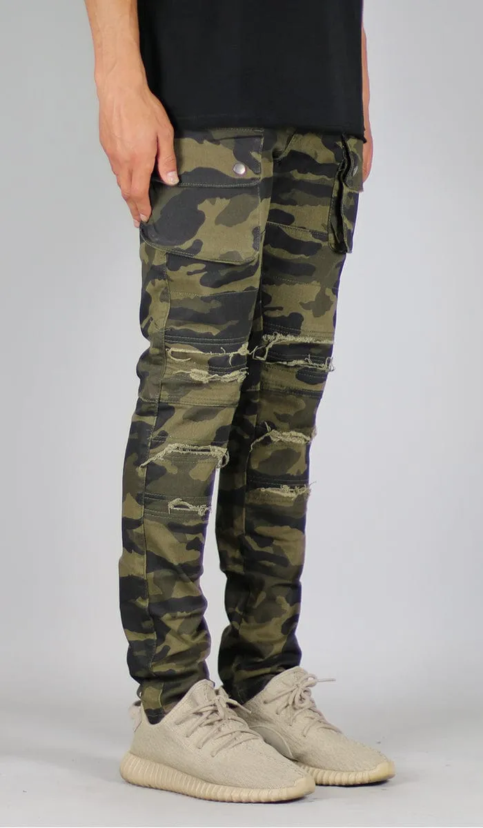 Olive Camo Cargo Pants sold by Hyper Denim product image thumbnail 2