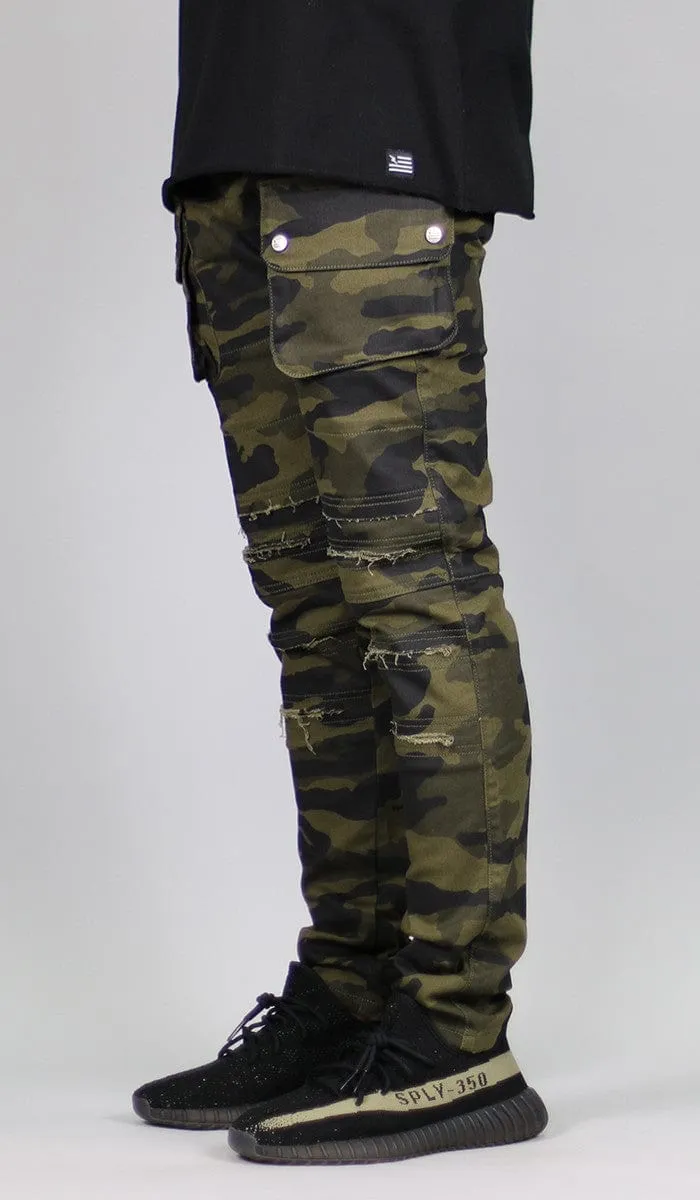 Olive Camo Cargo Pants sold by Hyper Denim product image thumbnail 5