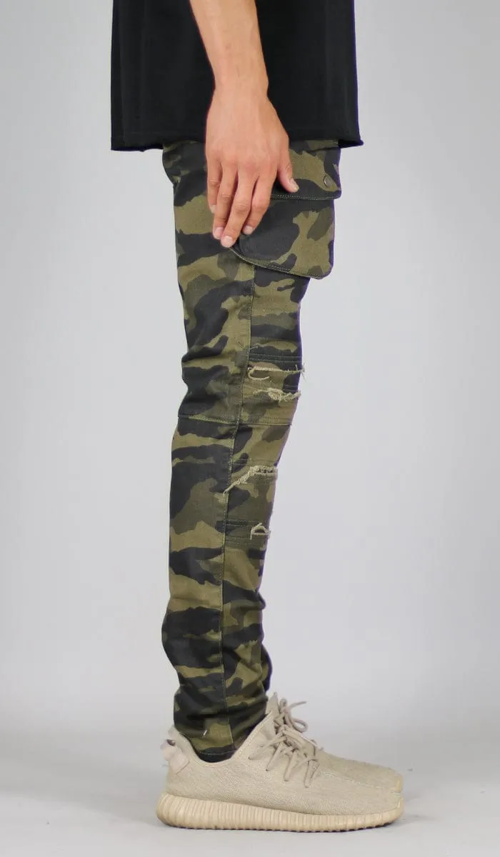 Olive Camo Cargo Pants sold by Hyper Denim product image thumbnail 3
