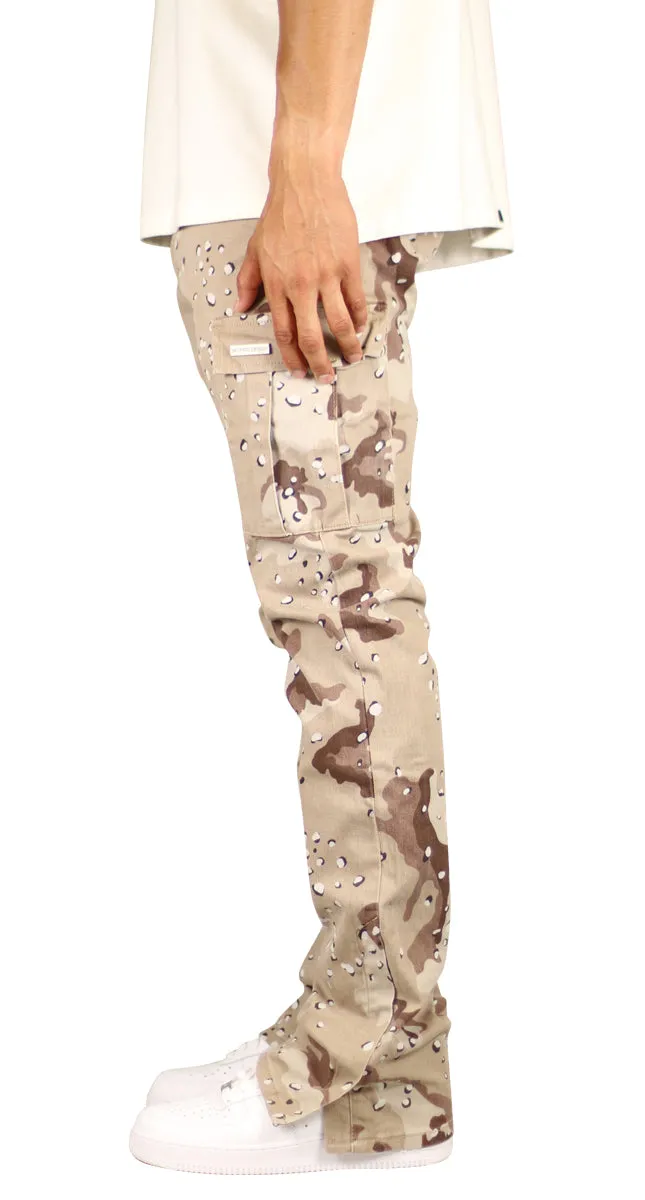 Desert Camo Flare Cargo Pants sold by Hyper Denim product image thumbnail 3