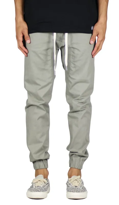 LT. Olive Drop Crotch Joggers sold by Hyper Denim