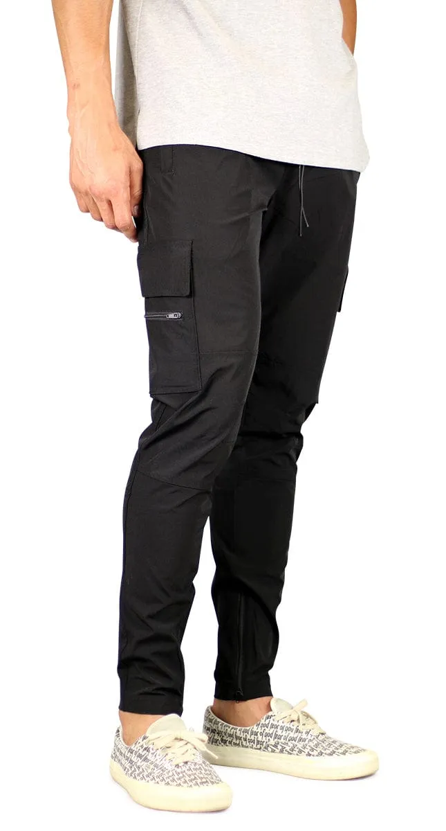 Black Cool Nylon Zipper Pants sold by Hyper Denim product image thumbnail 5
