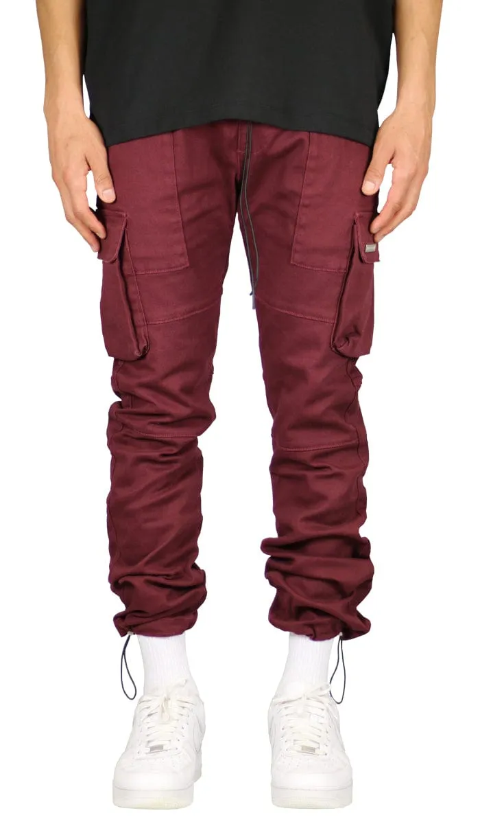 Burgundy Straight Cargo Pants sold by Hyper Denim product image thumbnail 2