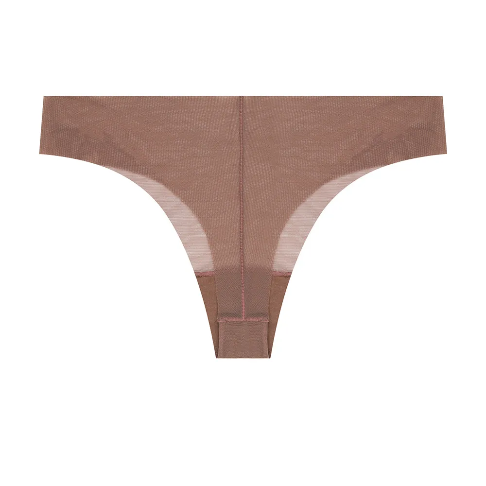 Cocoa Invisible Thong sold by Nakey product image thumbnail 3