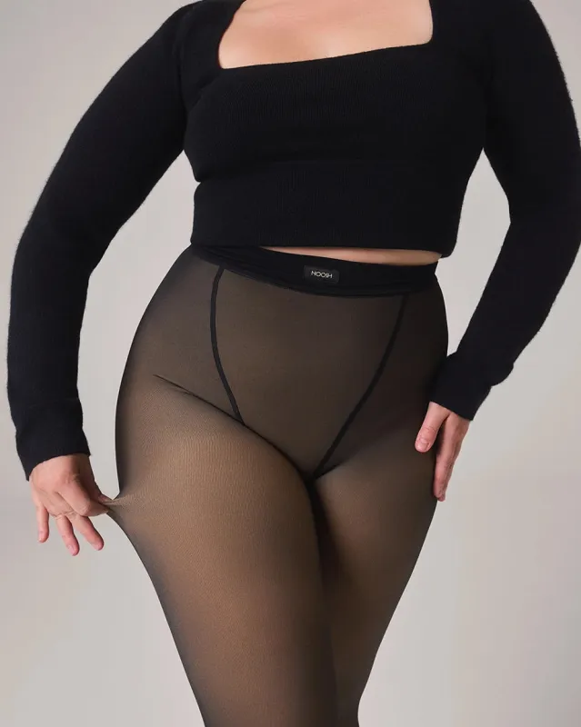 TOAST - FLEECE-LINED TIGHTS - SHEER ILLUSION made by Noosh