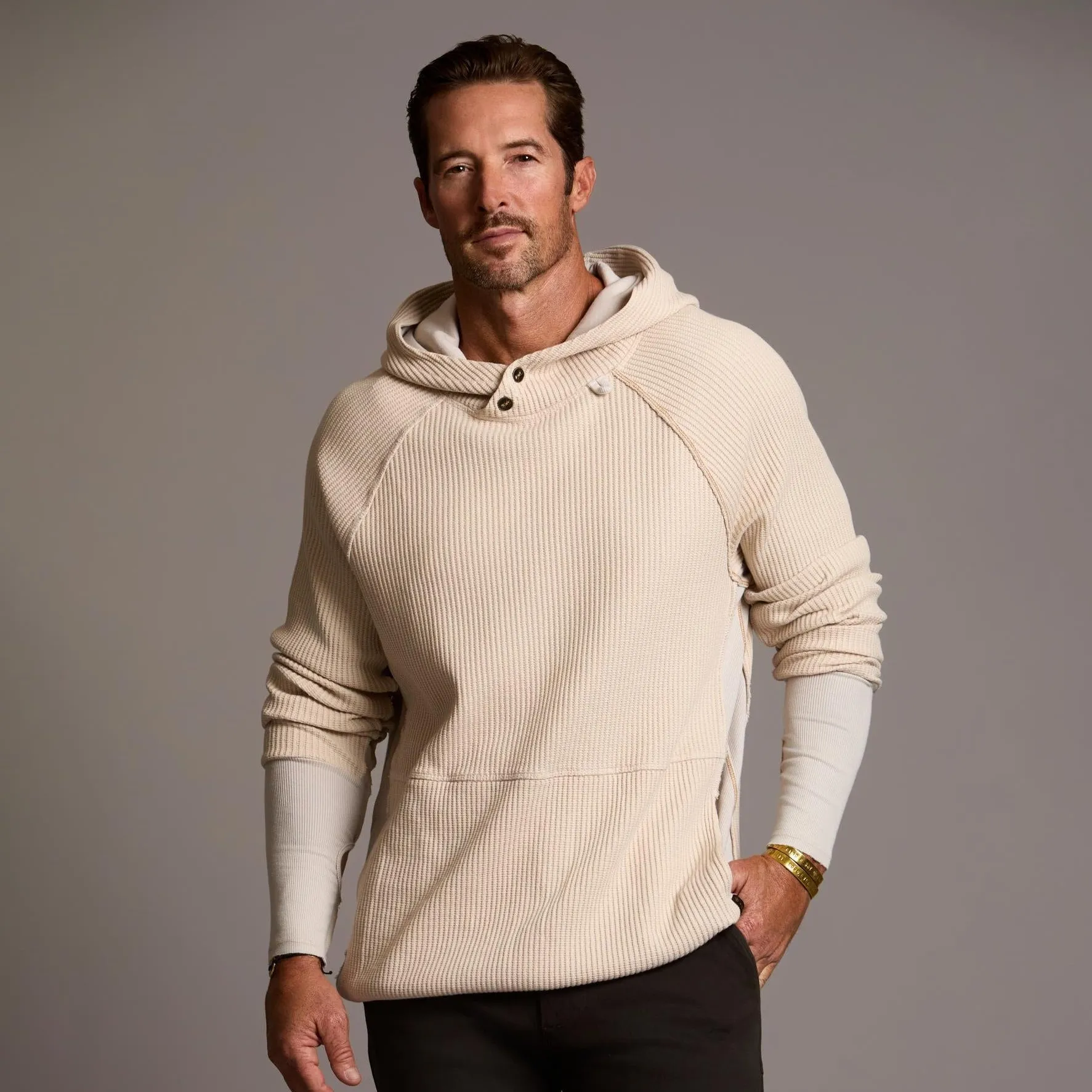 Oversized Waffle Pullover sold by One Golden Thread