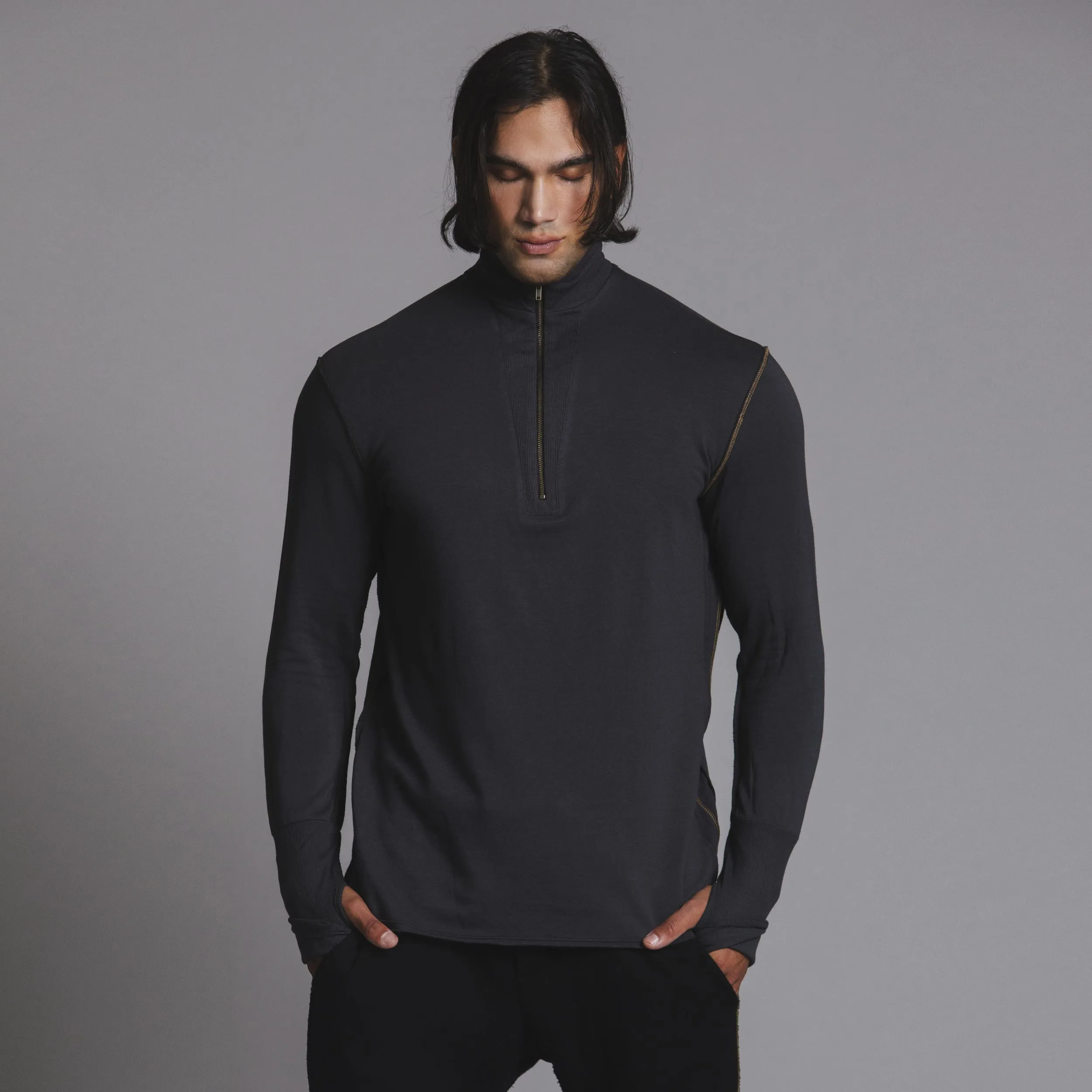 PLUSH ZIP & ROLL PULLOVER sold by One Golden Thread product image thumbnail 5