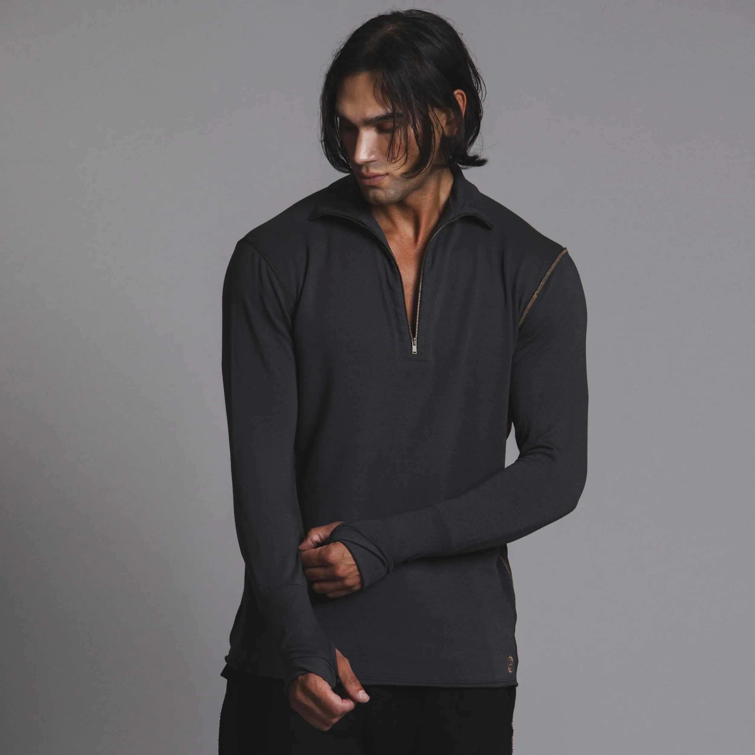 PLUSH ZIP & ROLL PULLOVER sold by One Golden Thread product image thumbnail 4