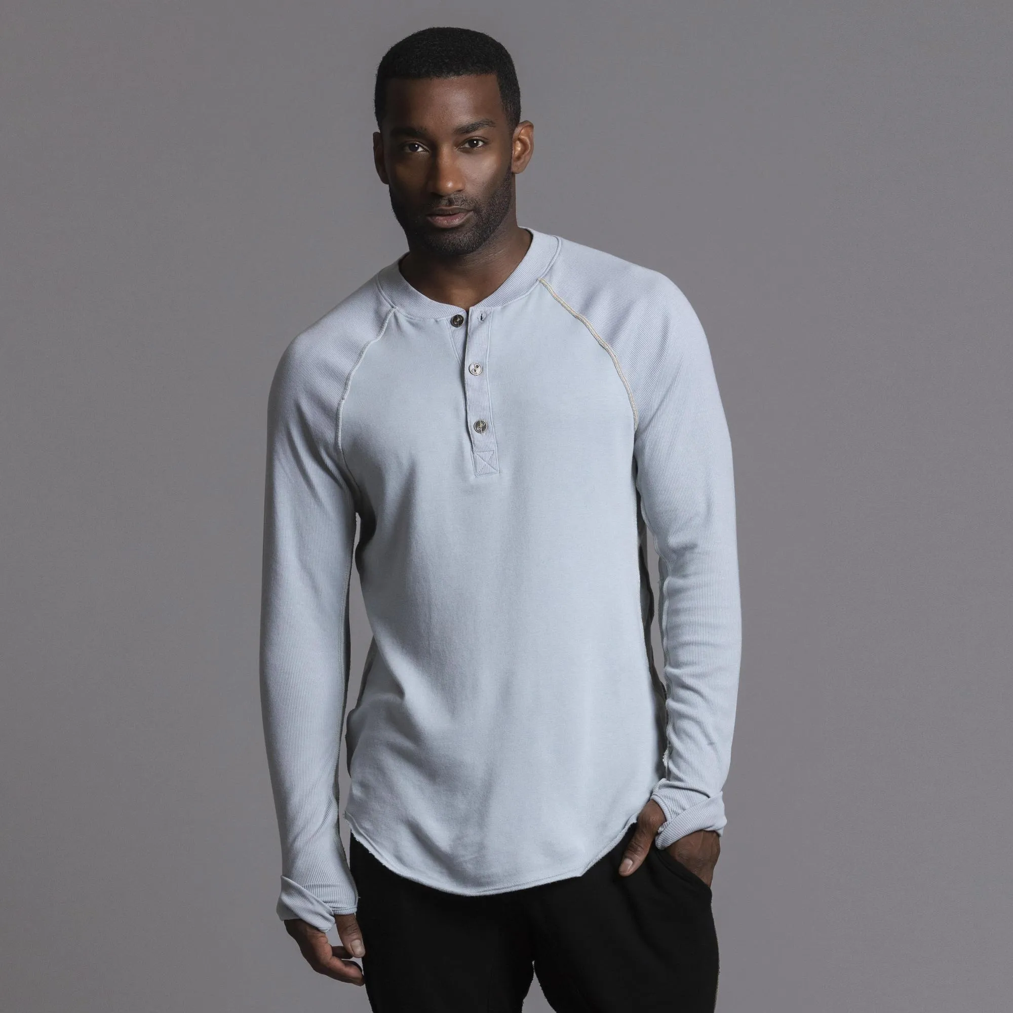 The Plush Ribbed Henley sold by One Golden Thread product image thumbnail 3
