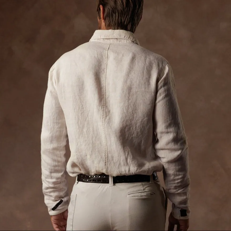 AER LINEN SHIRT / WHITE STONE sold by One Golden Thread product image thumbnail 4