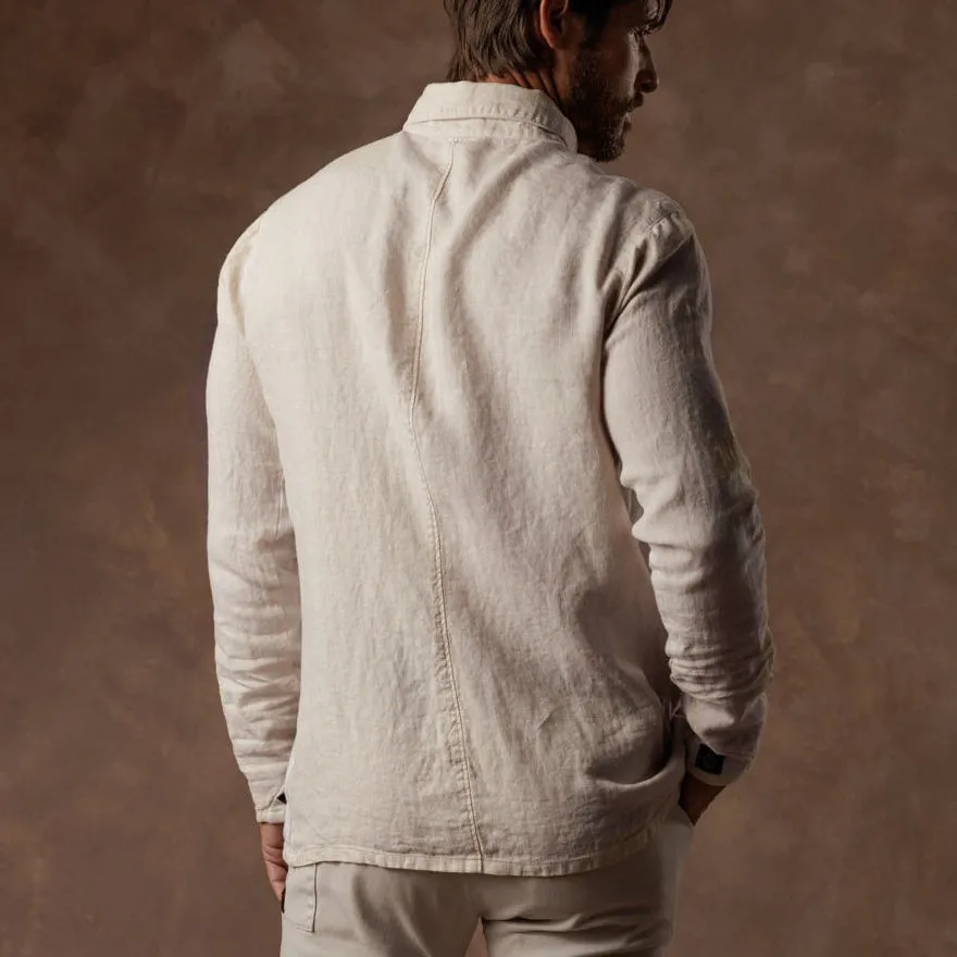AER LINEN SHIRT / WHITE STONE sold by One Golden Thread product image thumbnail 3