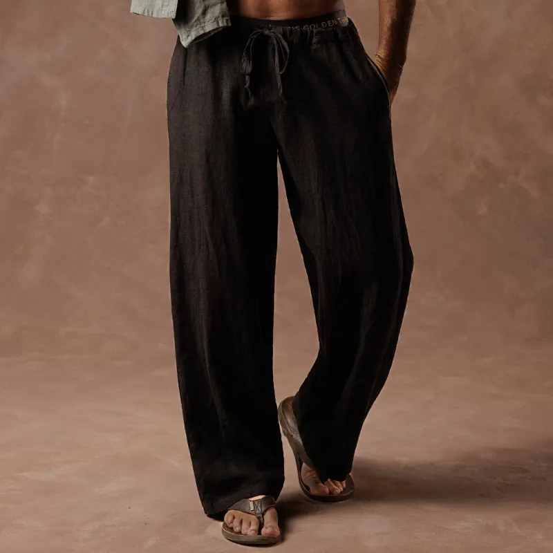 AER LINEN PANT / BLACK ONYX made by One Golden Thread