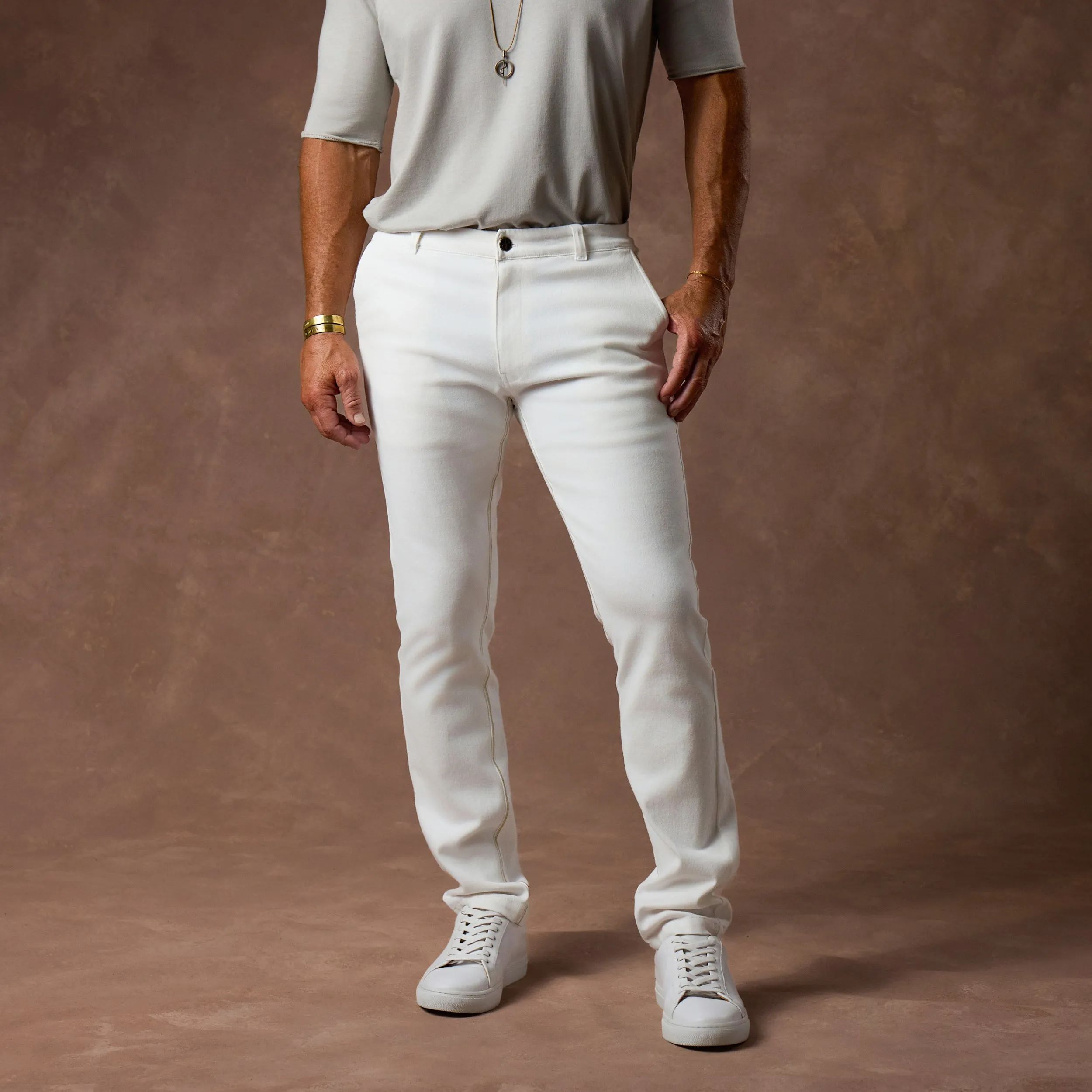 THE ELEMENTAL SLIM PANT / LUMEN WHITE sold by One Golden Thread product image thumbnail 5