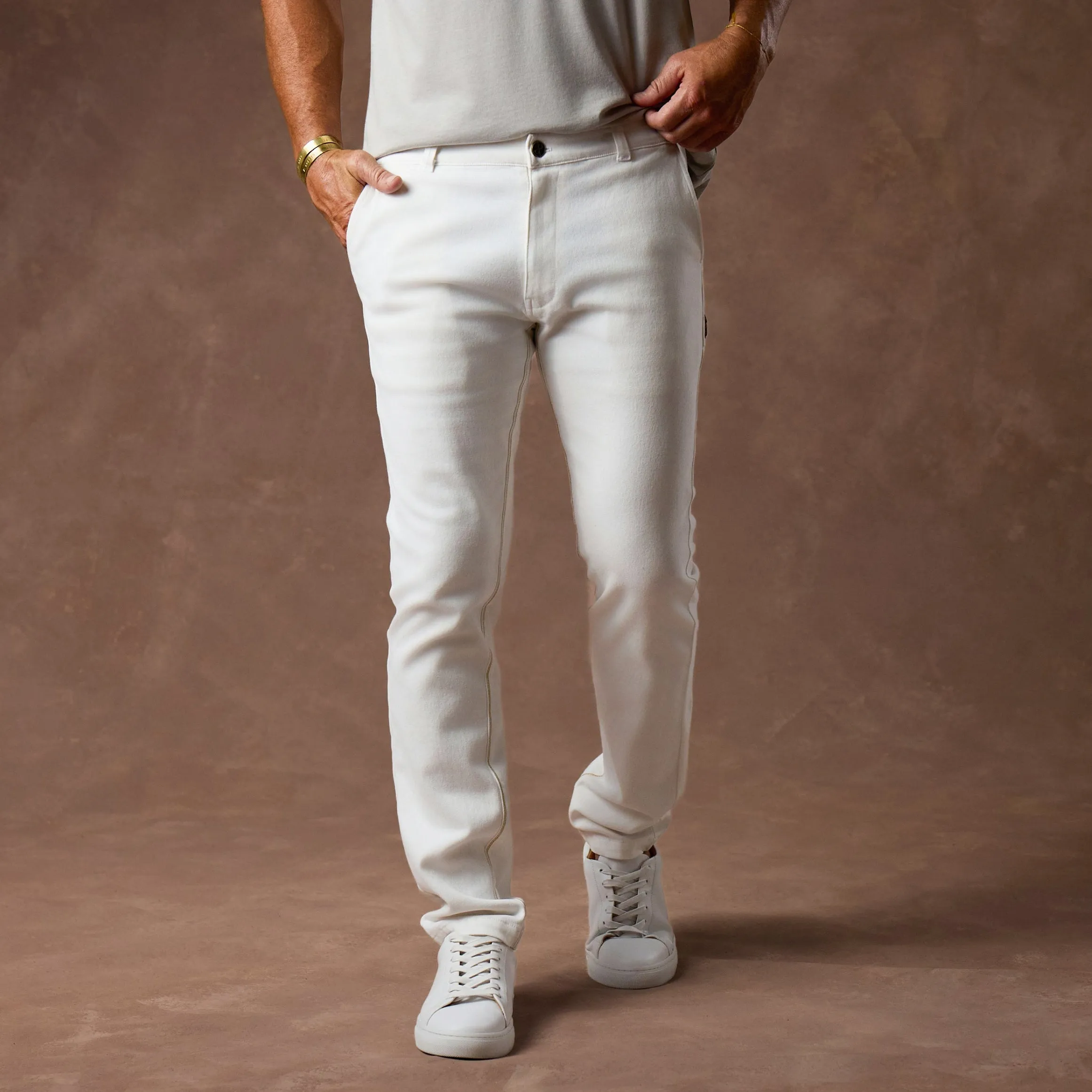 THE ELEMENTAL SLIM PANT / LUMEN WHITE sold by One Golden Thread product image thumbnail 2