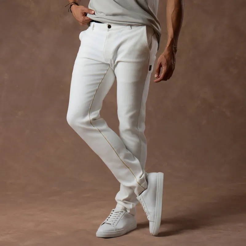 THE ELEMENTAL SLIM PANT / LUMEN WHITE made by One Golden Thread