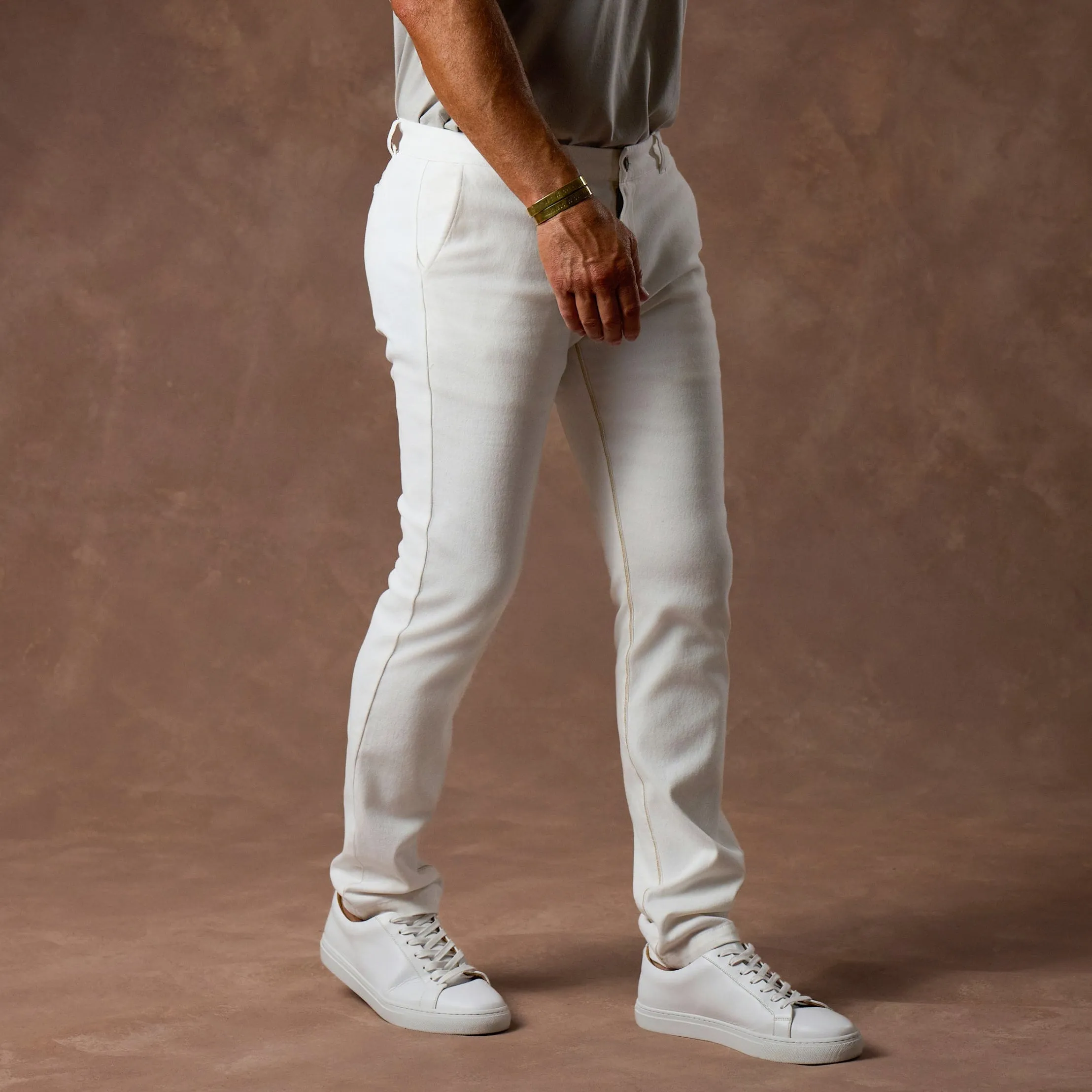 THE ELEMENTAL SLIM PANT / LUMEN WHITE sold by One Golden Thread product image thumbnail 4