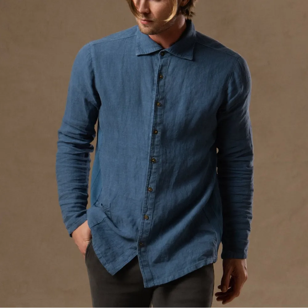 AER LINEN SHIRT / INDIGO TIDE sold by One Golden Thread product image thumbnail 4