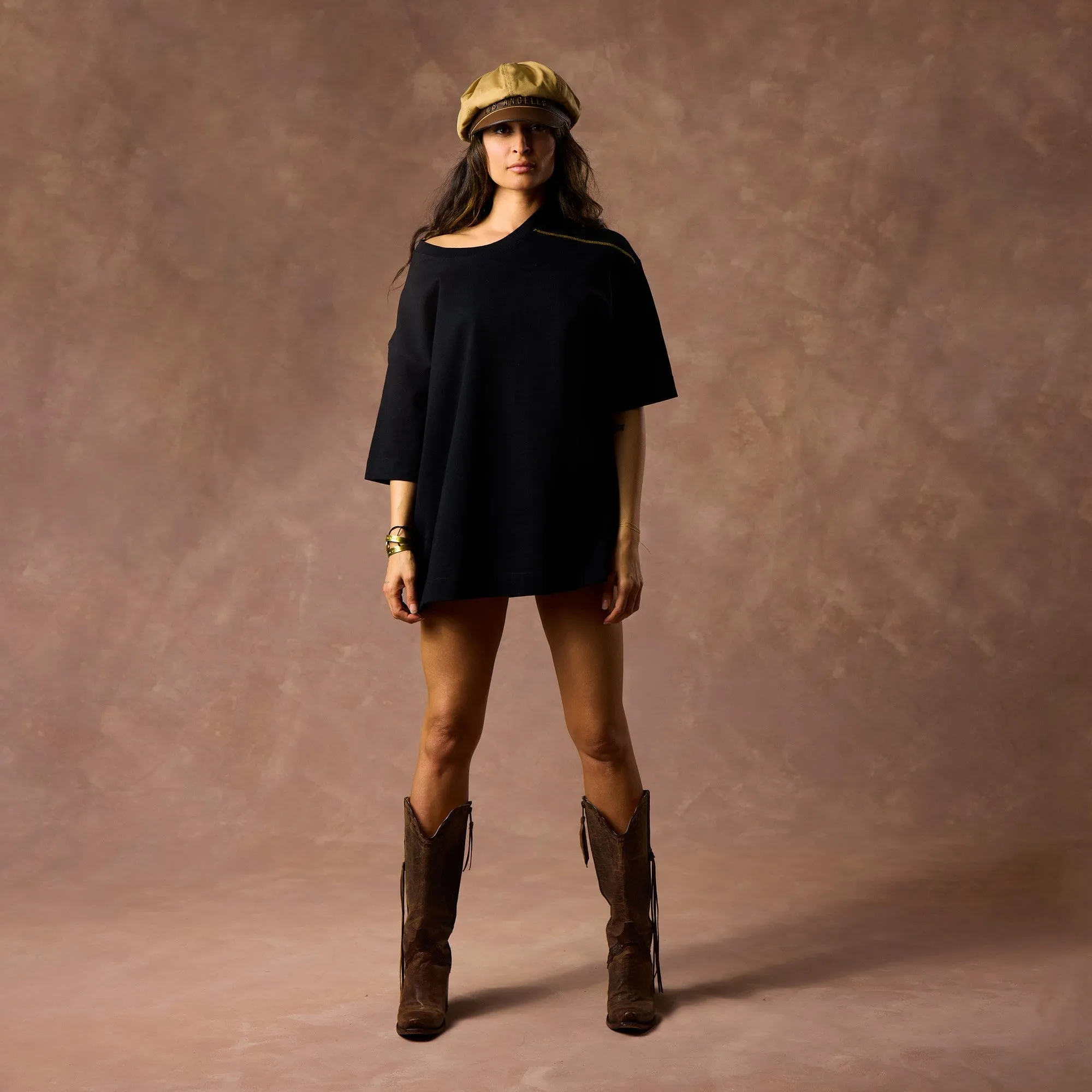 BOYFRIEND BOXY TEE / BLACK ONYX sold by One Golden Thread product image thumbnail 2