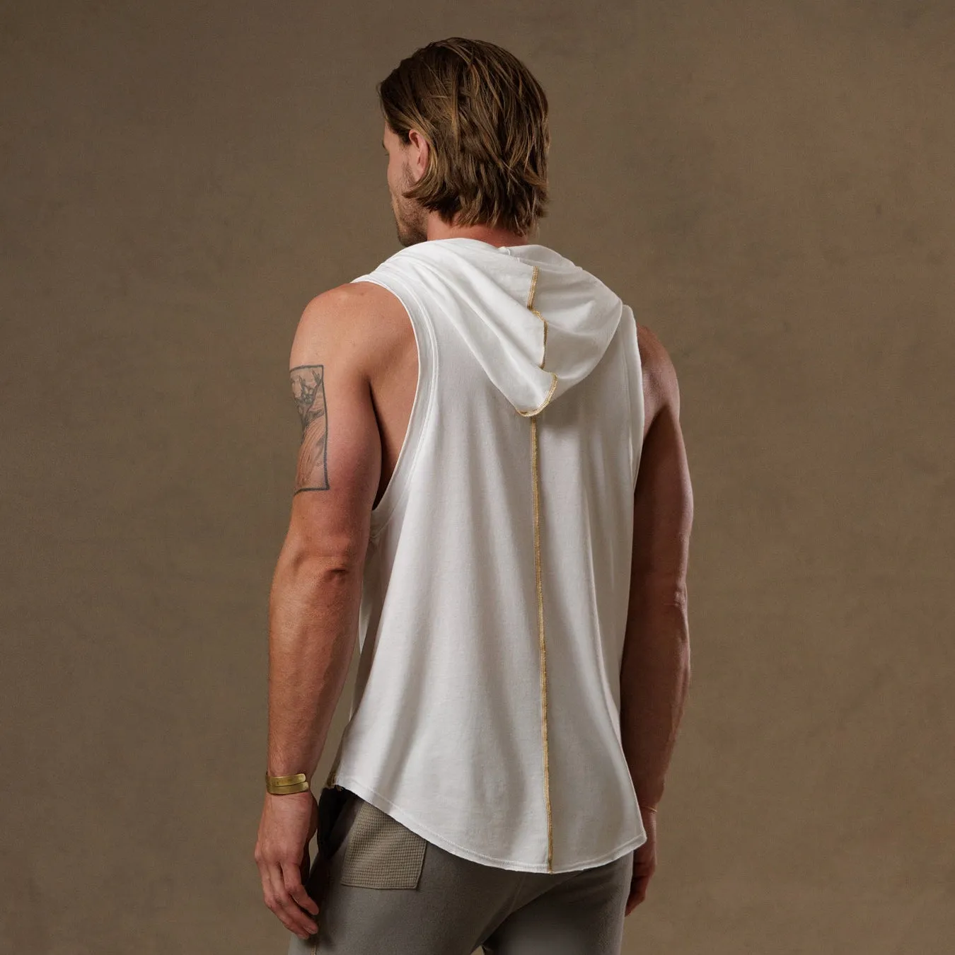 HOODED TREE TANK / PURE WHITE sold by One Golden Thread product image thumbnail 3