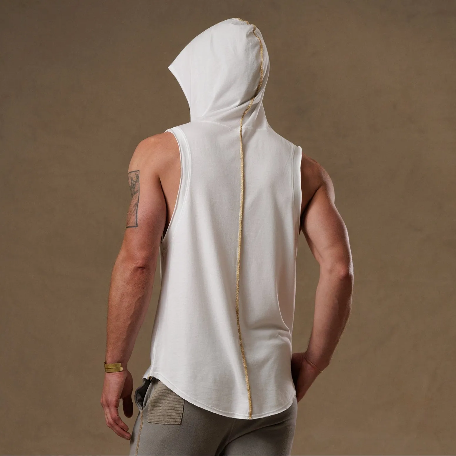 HOODED TREE TANK / PURE WHITE sold by One Golden Thread product image thumbnail 5