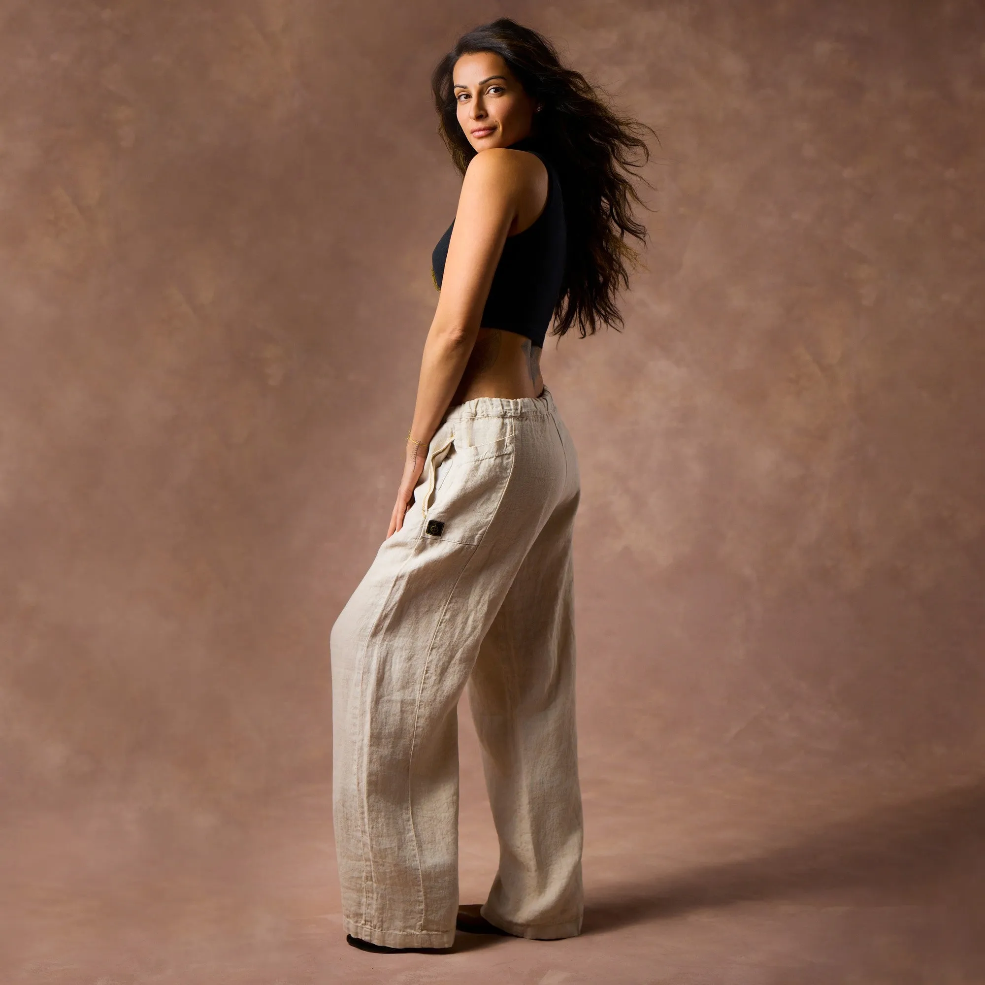 RELAX LINEN PANT / WHITE STONE sold by One Golden Thread product image thumbnail 2