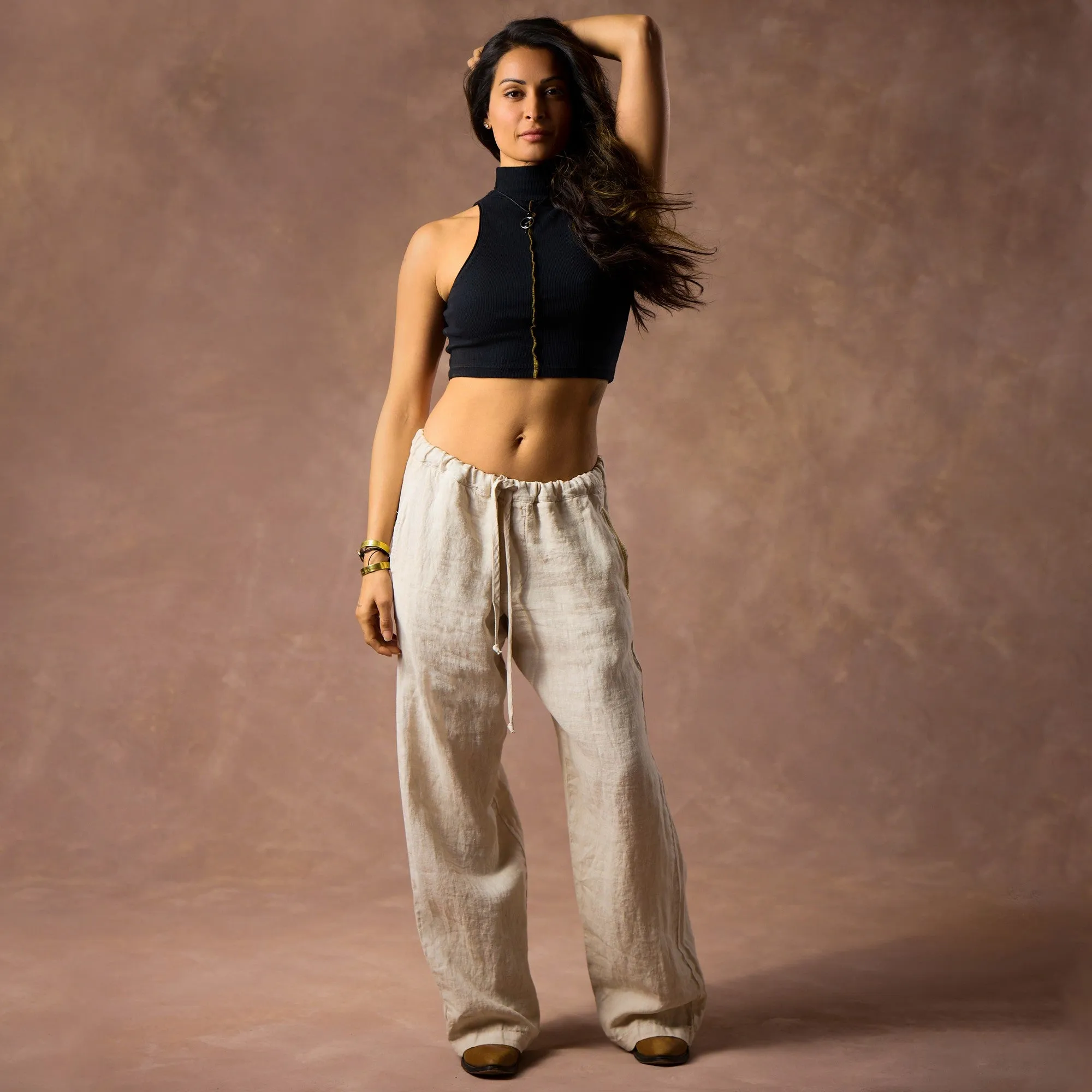 RELAX LINEN PANT / WHITE STONE sold by One Golden Thread product image thumbnail 3