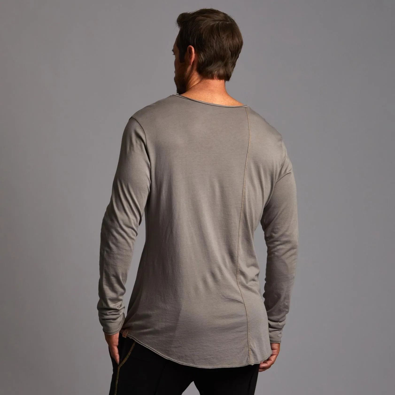 LONG SLEEVE CREW SHIRT / DEEP CLAY sold by One Golden Thread product image thumbnail 2