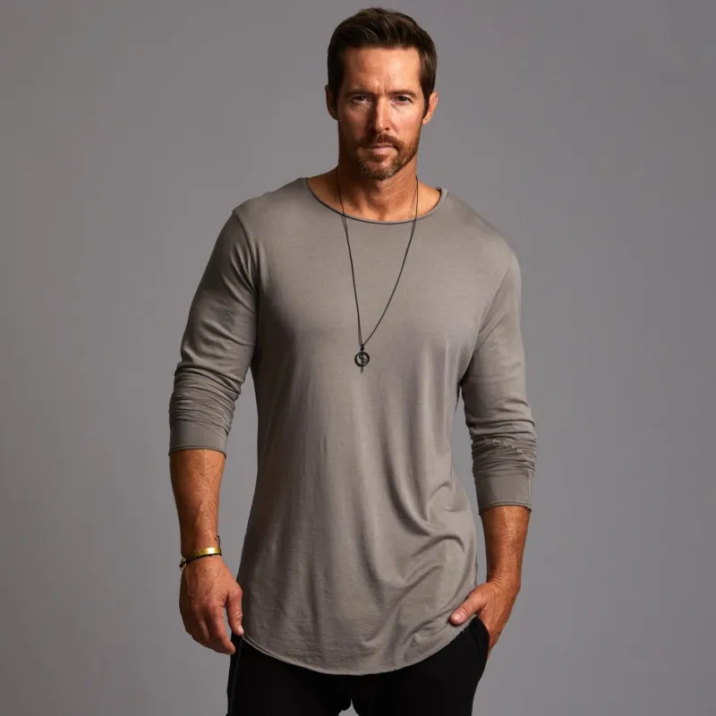 LONG SLEEVE CREW SHIRT / DEEP CLAY made by One Golden Thread
